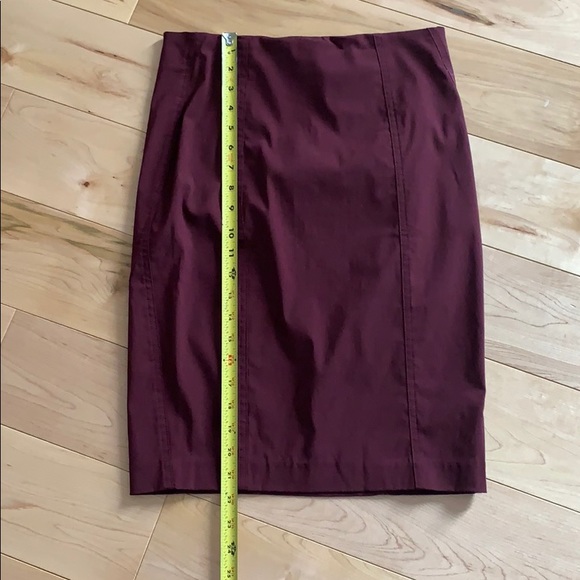 Burgundy Pencil Skirt Sz 2 - Picture 5 of 5
